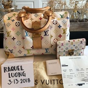 Louis Vuitton multi color speedy 30 EUC